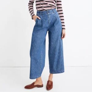 Madewell Pleated Wide-Leg Jeans size 2
